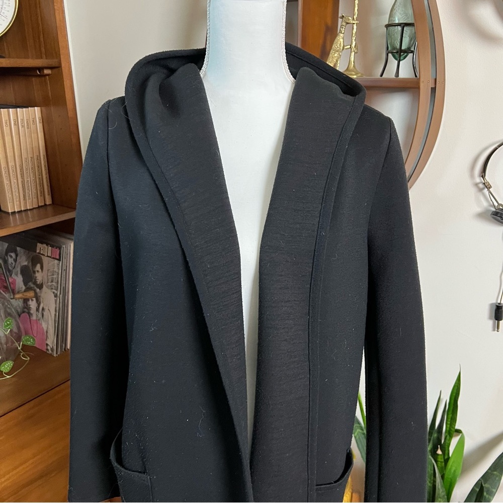 Hooded Black Jacket with Pockets!
